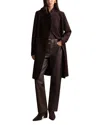 Reiss Wool Blend Mid Length Coat In Brown