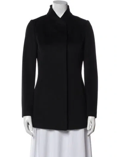 Pre-owned Reiss Wool Coat In Black