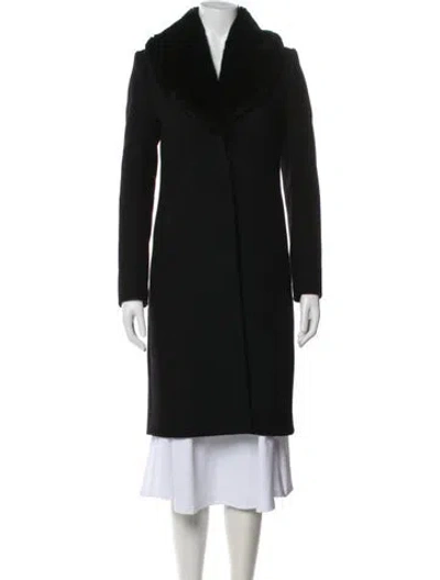Pre-owned Reiss Wool Coat In Black