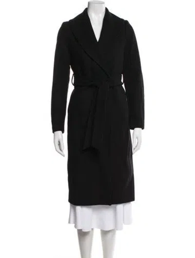 Pre-owned Reiss Wool Coat In Black
