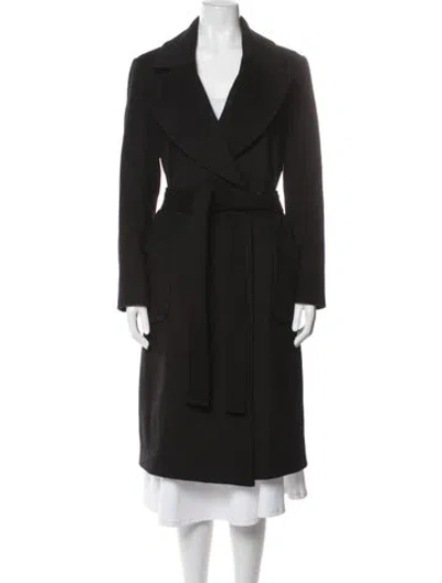 Pre-owned Reiss Wool Coat In Black