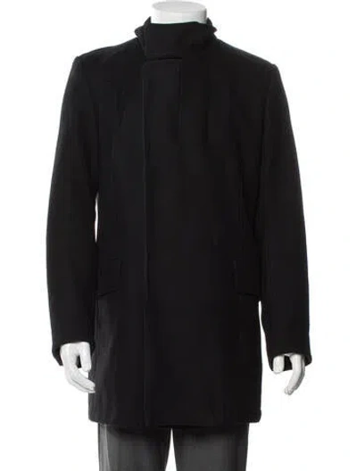 Pre-owned Reiss Wool Coat In Black