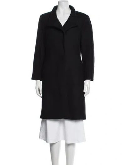 Pre-owned Reiss Wool Coat In Black