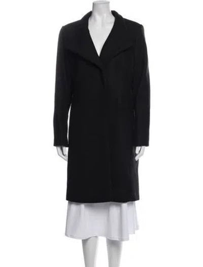 Pre-owned Reiss Wool Coat In Black