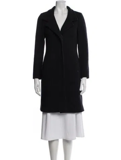 Pre-owned Reiss Wool Coat In Black