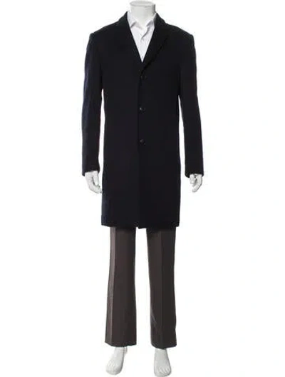 Pre-owned Reiss Wool Coat In Blue