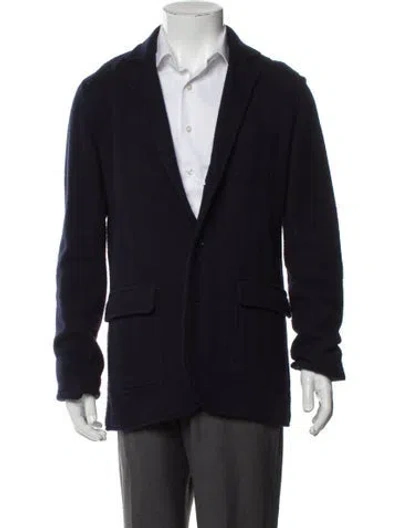 Pre-owned Reiss Wool Coat In Blue