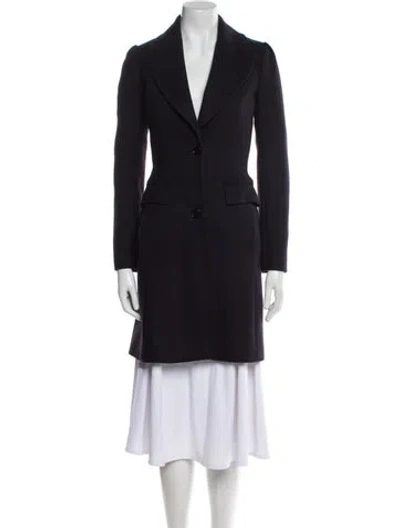 Pre-owned Reiss Wool Coat In Blue