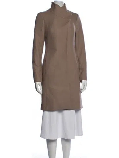 Pre-owned Reiss Wool Coat In Brown