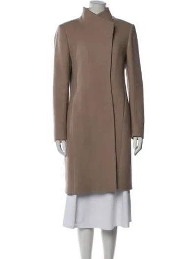 Pre-owned Reiss Wool Coat In Brown/neutrals