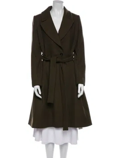 Pre-owned Reiss Wool Coat In Green