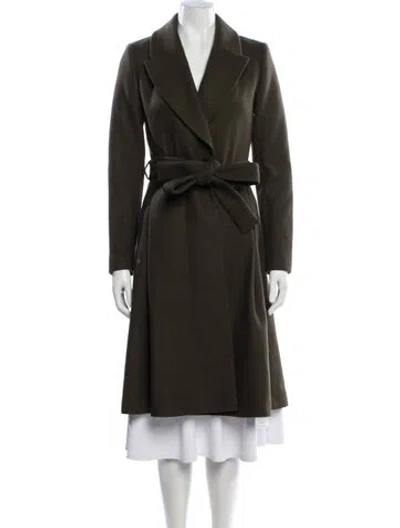 Pre-owned Reiss Wool Coat In Green