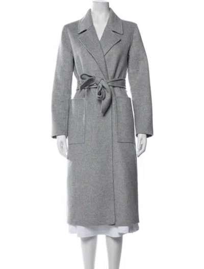 Pre-owned Reiss Wool Coat In Grey