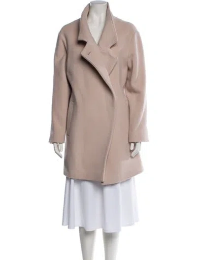 Pre-owned Reiss Wool Coat In Neutral