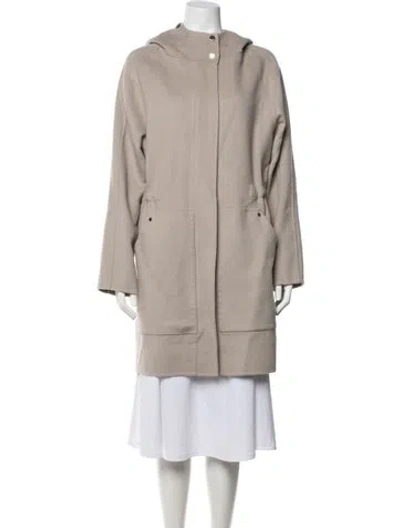 Pre-owned Reiss Wool Coat In Neutrals