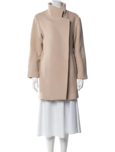 Pre-owned Reiss Wool Coat In Neutrals