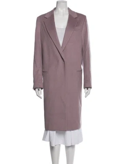 Pre-owned Reiss Wool Coat In Purple