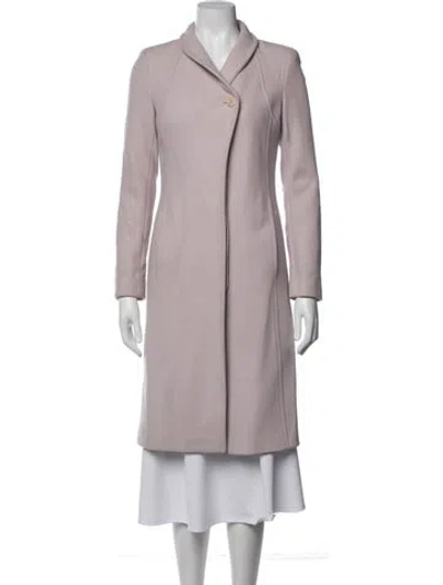 Pre-owned Reiss Wool Coat In Purple