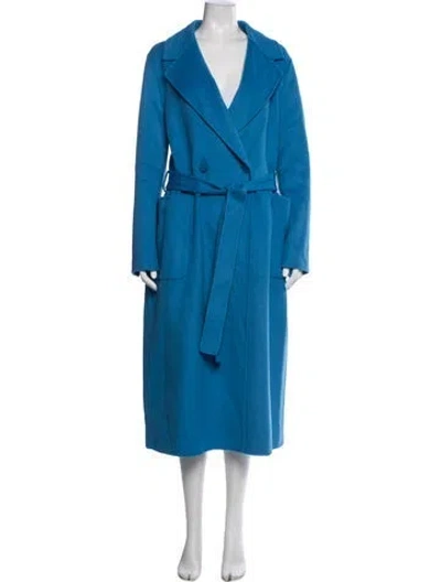 Pre-owned Reiss Wool Coat W/ Tags In Blue