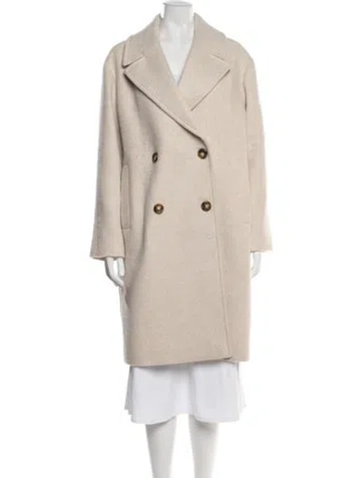 Pre-owned Reiss Wool Coat W/ Tags In Neutrals