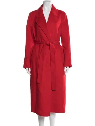 Pre-owned Reiss Wool Coat W/ Tags In Red