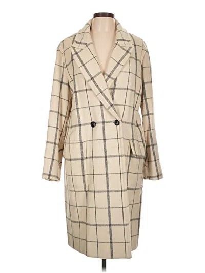 Pre-owned Reiss Wool Coat In White