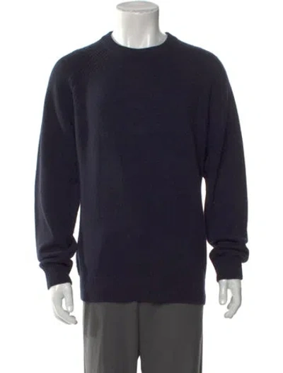 Pre-owned Reiss Wool Crew Neck Pullover In Blue
