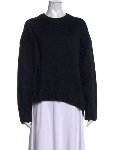 Pre-owned Reiss Wool Crew Neck Sweater In Black