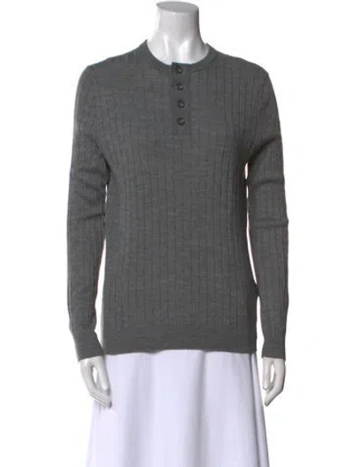 Pre-owned Reiss Wool Crew Neck Sweater In Gray