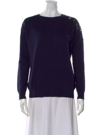 Pre-owned Reiss Wool Crew Neck Sweater In Purple