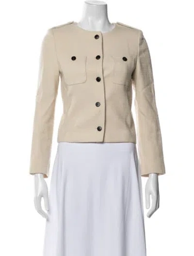 Pre-owned Reiss Wool Jacket In Neutral