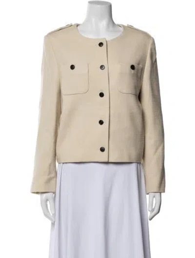 Pre-owned Reiss Wool Jacket In Neutrals