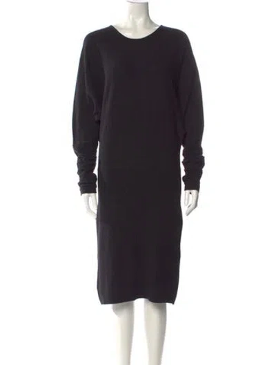 Pre-owned Reiss Wool Knee-length Dress In Black
