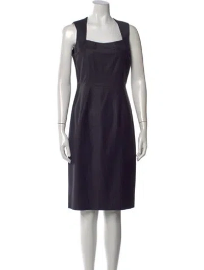 Pre-owned Reiss Wool Knee-length Dress In Black