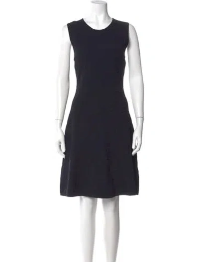 Pre-owned Reiss Wool Knee-length Dress In Blue