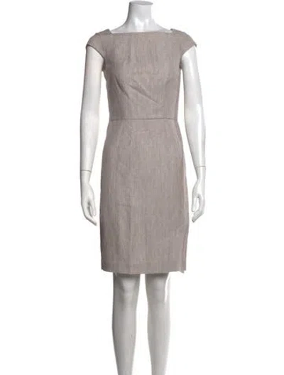 Pre-owned Reiss Wool Knee-length Dress In Grey