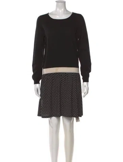 Pre-owned Reiss Wool Mini Dress In Black