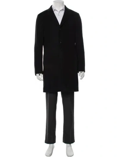 Pre-owned Reiss Wool Overcoat In Black