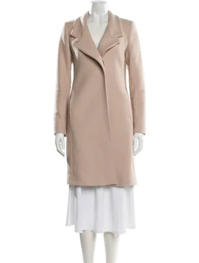 Pre-owned Reiss Wool Peacoat In Neutral