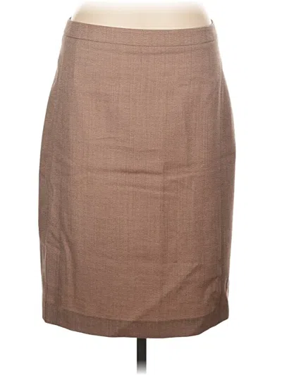 Pre-owned Reiss Wool Skirt In Brown