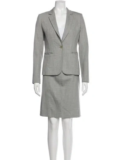 Pre-owned Reiss Wool Skirt Suit In Gray