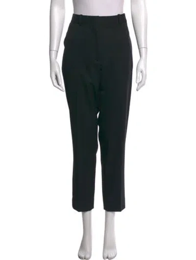Pre-owned Reiss Wool Straight Leg Pants In Black