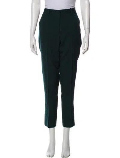 Pre-owned Reiss Wool Straight Leg Pants In Green