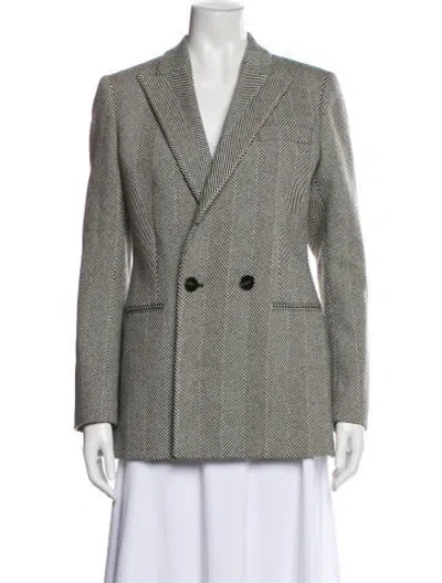Pre-owned Reiss Wool Striped Blazer W/ Tags In Multi