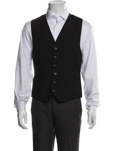 Pre-owned Reiss Wool Suit Vest In Black