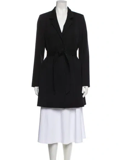 Pre-owned Reiss Wool Trench Coat In Black