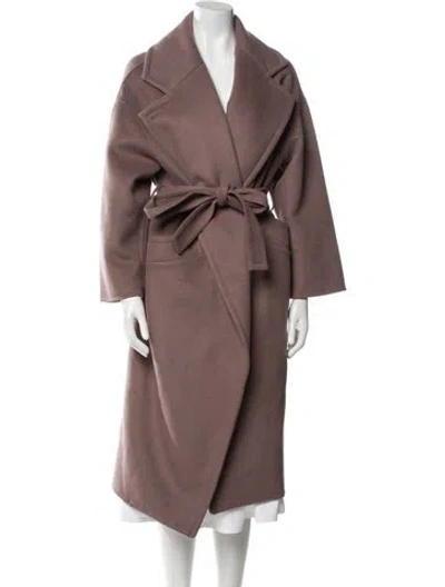 Pre-owned Reiss Wool Trench Coat In Brown