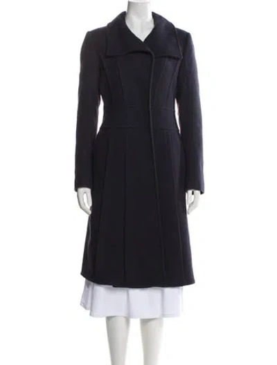 Pre-owned Reiss Wool Trench Coat In Gray