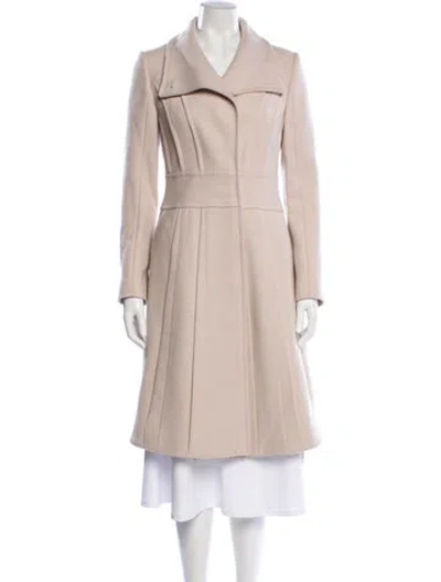 Pre-owned Reiss Wool Trench Coat In Neutral