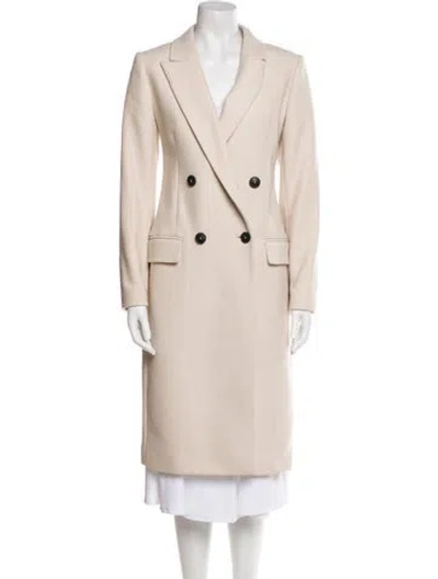 Pre-owned Reiss Wool Trench Coat In Neutral